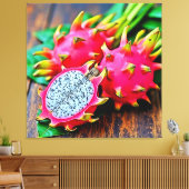 Levendige Dragon Fruit Beauty Design Canvas Afdruk (Insitu (Woonkamer))