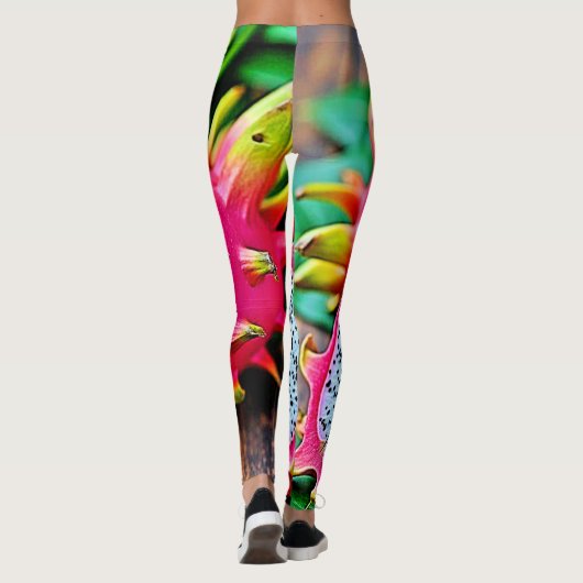 Levendige Dragon Fruit Beauty Design Leggings (Achterkant)