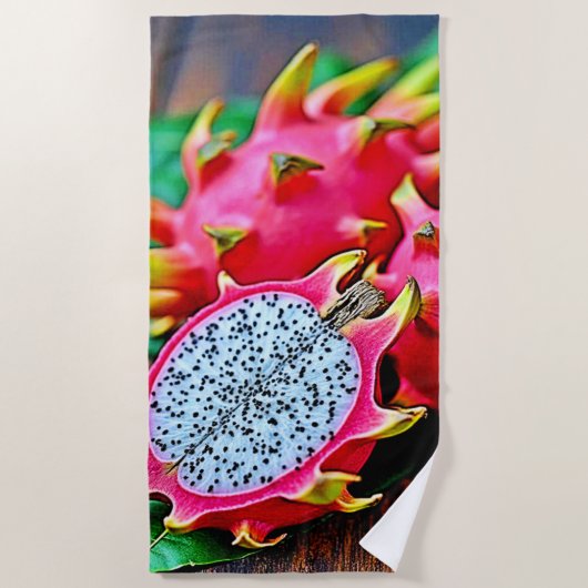 Levendige Dragon Fruit Beauty Design Strandlaken (Voorkant)