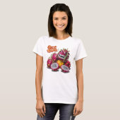 Levendige Dragon Fruit brult T-shirt (Voorkant volledig)