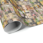 Levendige drankflessen Collage Cadeaupapier (Rol Hoek)