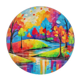 Levendige Dreamscape Autumn's Symphony Art Snijplank