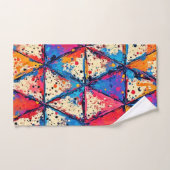 Levendige Driehoek Splatter Art Bad Handdoek (Handdoek)