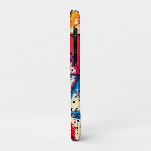 Levendige Driehoek Splatter Art Case-Mate iPhone Case (Achterkant/links)