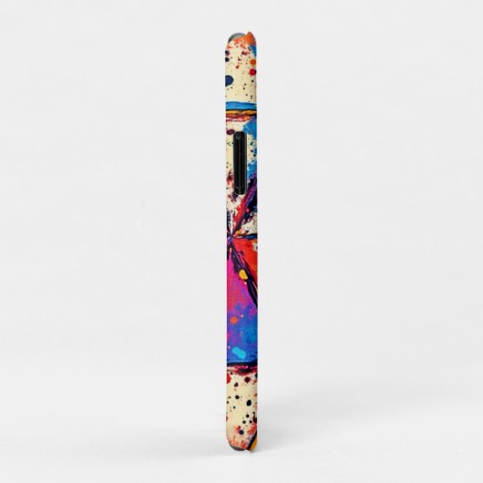 Levendige Driehoek Splatter Art Case-Mate iPhone Case (Achterkant/rechts)