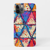 Levendige Driehoek Splatter Art Case-Mate iPhone Case (Achterkant)