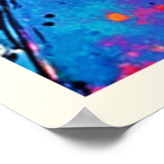 Levendige Driehoek Splatter Art Poster (Hoek)