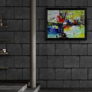 "Levendige Dromen", Abstracte Kunst Canvas Afdruk