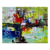 "Levendige Dromen", Abstracte Kunst Perfect Poster (Voorkant)