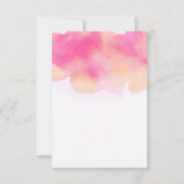 Levendige Dromen Bruiloft RSVP Kaart / Roze & Peac (Achterkant)