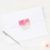 Levendige dromen Dank u Stickers / Pink & Peach (Envelop)