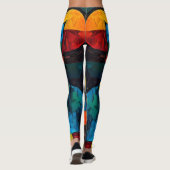 Levendige Droomgeometrie – Krachtige Moderne Abstr Leggings (Achterkant)