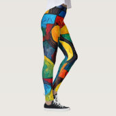 Levendige Droomgeometrie – Krachtige Moderne Abstr Leggings (Rechts)