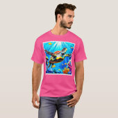 Levendige droomlandschap van zeeschildpadden t-shirt (Voorkant volledig)