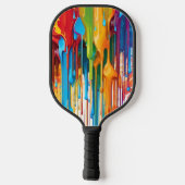 Levendige druipende verf pickleball paddle (Achterkant)