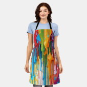 Levendige druipende verf schort (Gedragen)