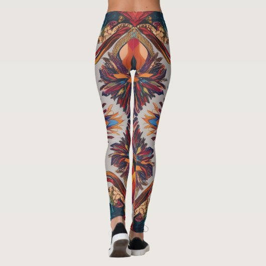 Levendige dynamische all-over-print Leggings – vet (Achterkant)