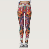 Levendige dynamische all-over-print Leggings – vet (Voorkant)