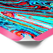 Levendige dynamische tinten Abstract patroon Perfect Poster (Hoek)