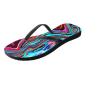 Levendige dynamische tinten Abstract patroon Teenslippers (Schuin)