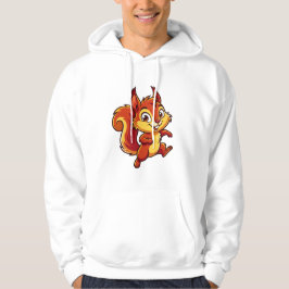 Levendige Eekhoorn Mascotte Cartoon Hoodie