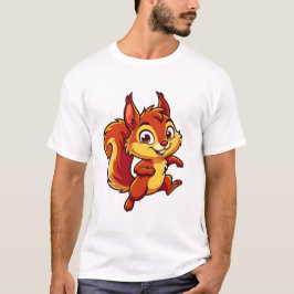 Levendige Eekhoorn Mascotte Cartoon T-shirt