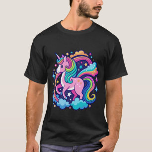 Levendige eenhoorn fantasie t-shirt