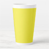 Levendige effen gele achtergrond latte mok (Voorkant)