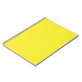 Levendige effen gele achtergrond notitieboek (Linkerzijde)
