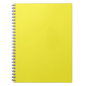 Levendige effen gele achtergrond notitieboek (Voorkant)
