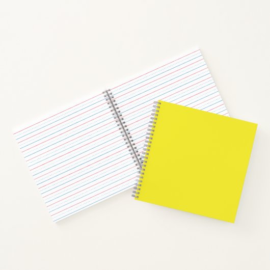 Levendige effen gele achtergrond notitieboek (Binnen)