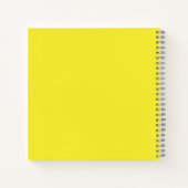 Levendige effen gele achtergrond notitieboek (Achterkant)
