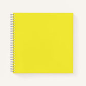 Levendige effen gele achtergrond notitieboek (Voorkant)