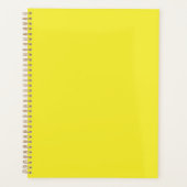 Levendige effen gele achtergrond planner (Voorkant)