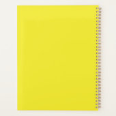 Levendige effen gele achtergrond planner (Achterkant)