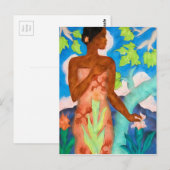 Levendige eilandrepen en Polynesische vrouw Briefkaart (Voorkant / Achterkant)