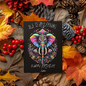 Levendige Ele-Fete voor speciale dag Bedankkaart