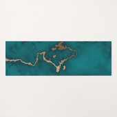 LEVENDIGE ELEGANTE AANGEPASTE STRAND VIBE GLAS MAN YOGAMAT (Achterkant (horizontaal))