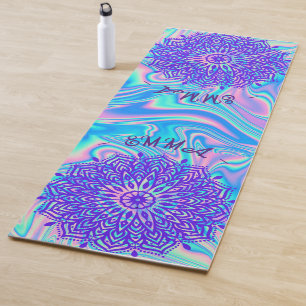 LEVENDIGE ELEGANTE AANGEPASTE STRAND VIBE GLAS MAN YOGAMAT