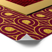 Levendige elegante Art Deco Poster. Poster (Hoek)