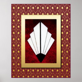 Levendige elegante Art Deco Poster. Poster