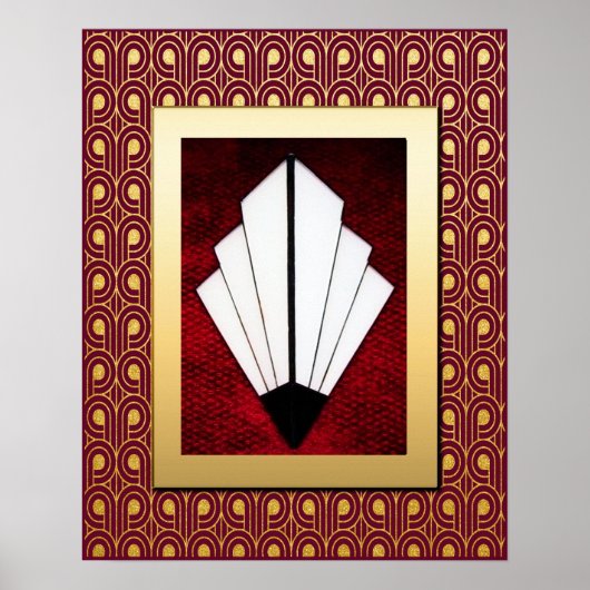 Levendige elegante Art Deco Poster. Poster (Voorkant)