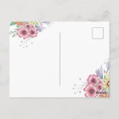 Levendige elegante bloemen bladeren Moederdag Briefkaart (Achterkant)