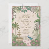 Levendige Elegante Indiase Seemantham Ceremonie Kaart (Voorkant)