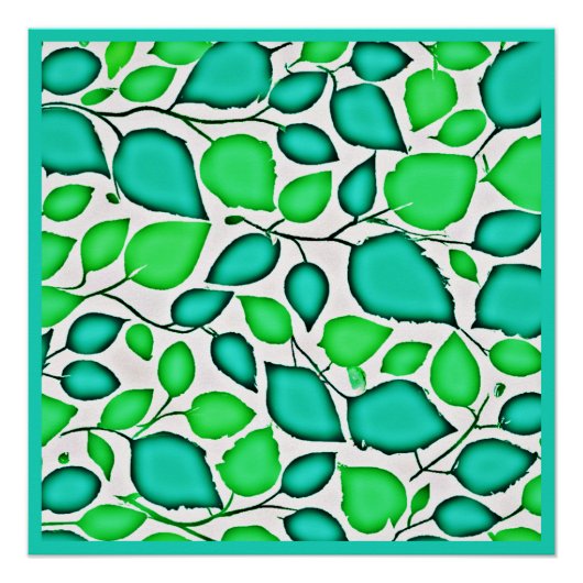 Levendige elegantie laat patroon perfect poster (Voorkant)