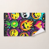 Levendige Emoji Pop Art Bad Handdoek (Handdoek)