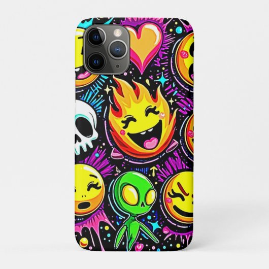 Levendige Emoji Pop Art Case-Mate iPhone Case (Achterkant)