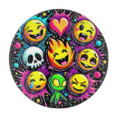 Levendige Emoji Pop Art Snijplank (Voorkant)