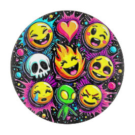 Levendige Emoji Pop Art Snijplank