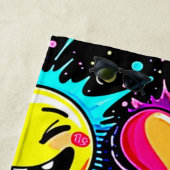 Levendige Emoji Pop Art Strandlaken (In situ)